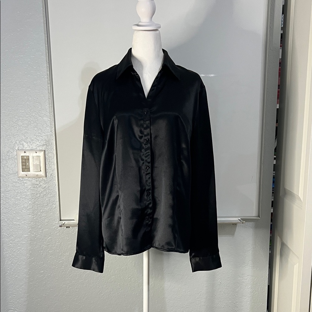 JM Collection Black Button Down Shirt 14